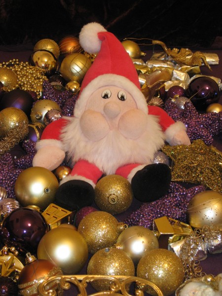 My photo of Santa with baubles